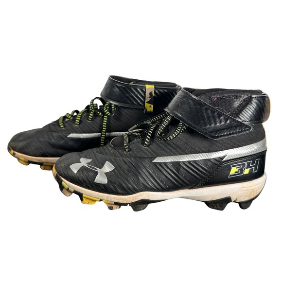 Under Armour Other - Under Armour Harper 3 RM Kids Baseball Cleats Black Silver 3020600-001 Size 3.5Y